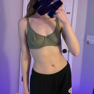 Wild Fable Sage Green Lace Bra